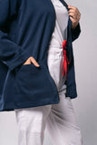 Classic Scrub Jacket Navy Blue Female