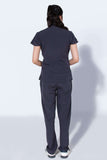 Lead Grey | 4 Pockets Mandarin Collar - Scrubs Pk