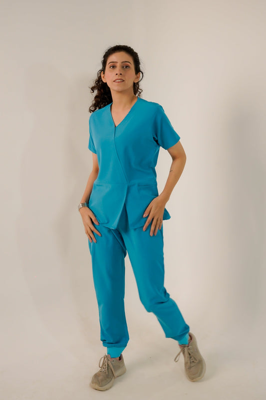 Pacific Blue Feathersoft™ Milano scrub set