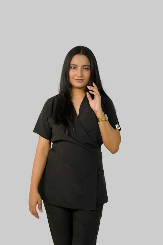 Midnight Black Feathersoft™ Paris Scrub Set