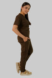 Lisbon Brown V-Neck Classic Scrubs