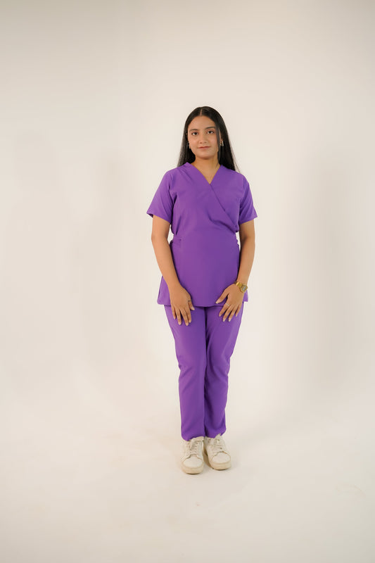 Dark Lavender Feathersoft™ Paris Scrub Set