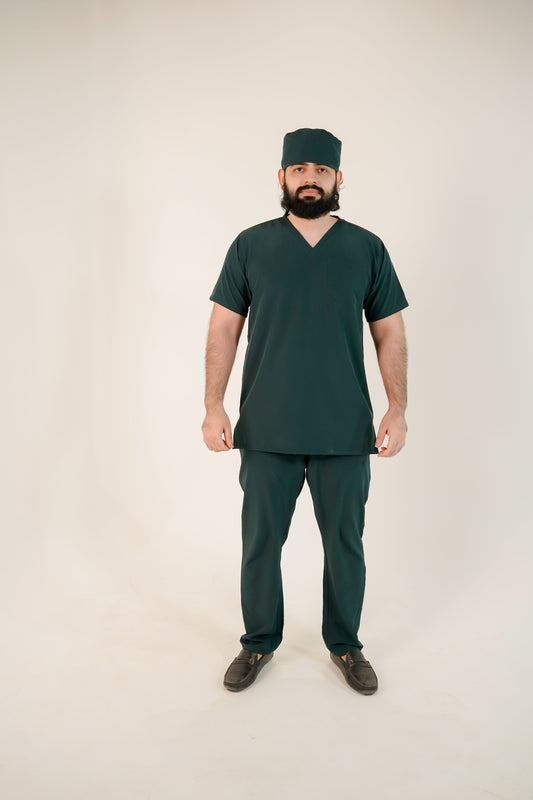 Dark Jungle Green V Neck Classic