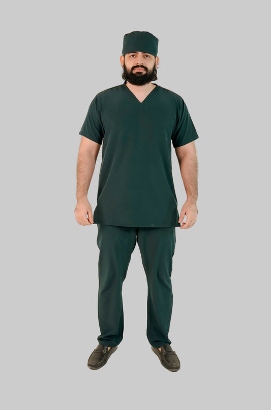 Dark Jungle Green V Neck Classic