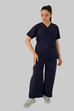Navy Blue V-Neck Classic Scrubs