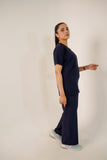 Navy Blue V-Neck Classic Scrubs