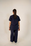 Navy Blue V-Neck Classic Scrubs