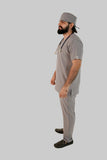 Oslo Grey V-Neck Classic Scrubs –