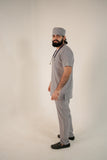 Oslo Grey V-Neck Classic Scrubs –