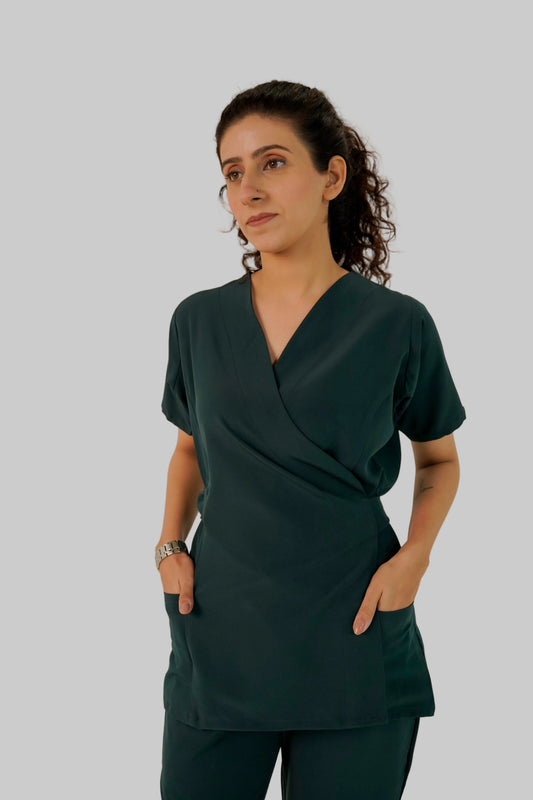 Dark Jungle Green Feathersoft™ Paris Scrub Set