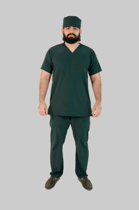 Dark Jungle Green V Neck Classic