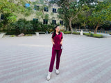 Mulberry Maroon Milano scrub