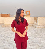 Mulberry Maroon | Women Classic Collar
