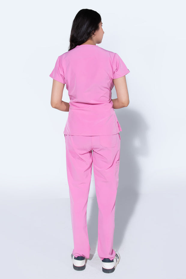 Rose Pink Women Classic Collar - Scrubs Pk