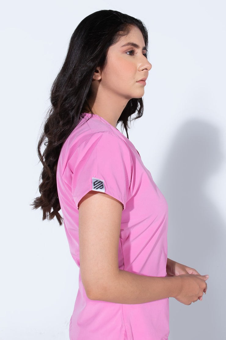 Rose Pink Women Classic Collar - Scrubs Pk