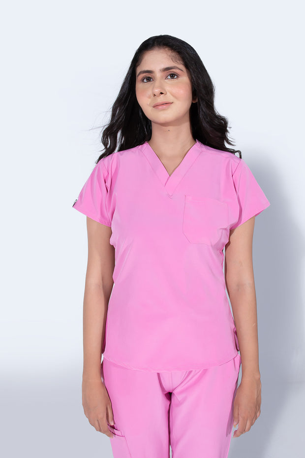 Rose Pink Women Classic Collar - Scrubs Pk