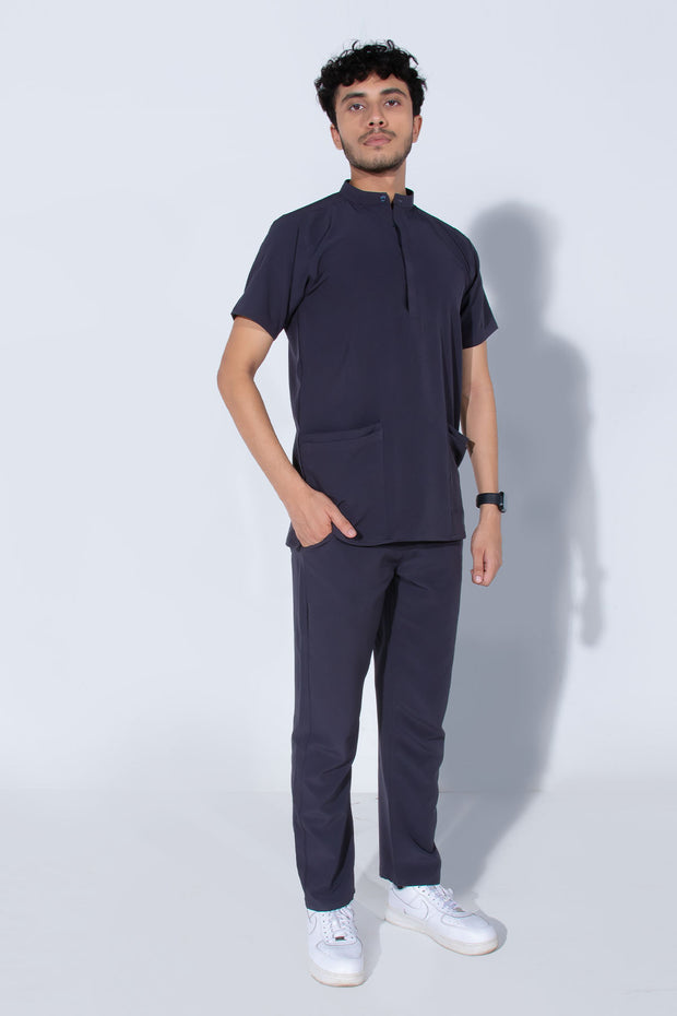 Lead Grey | Mandarin Collar - Scrubs Pk