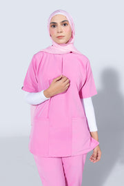 Rose Pink women | 4 Pockets Mandarin Collar - Scrubs Pk