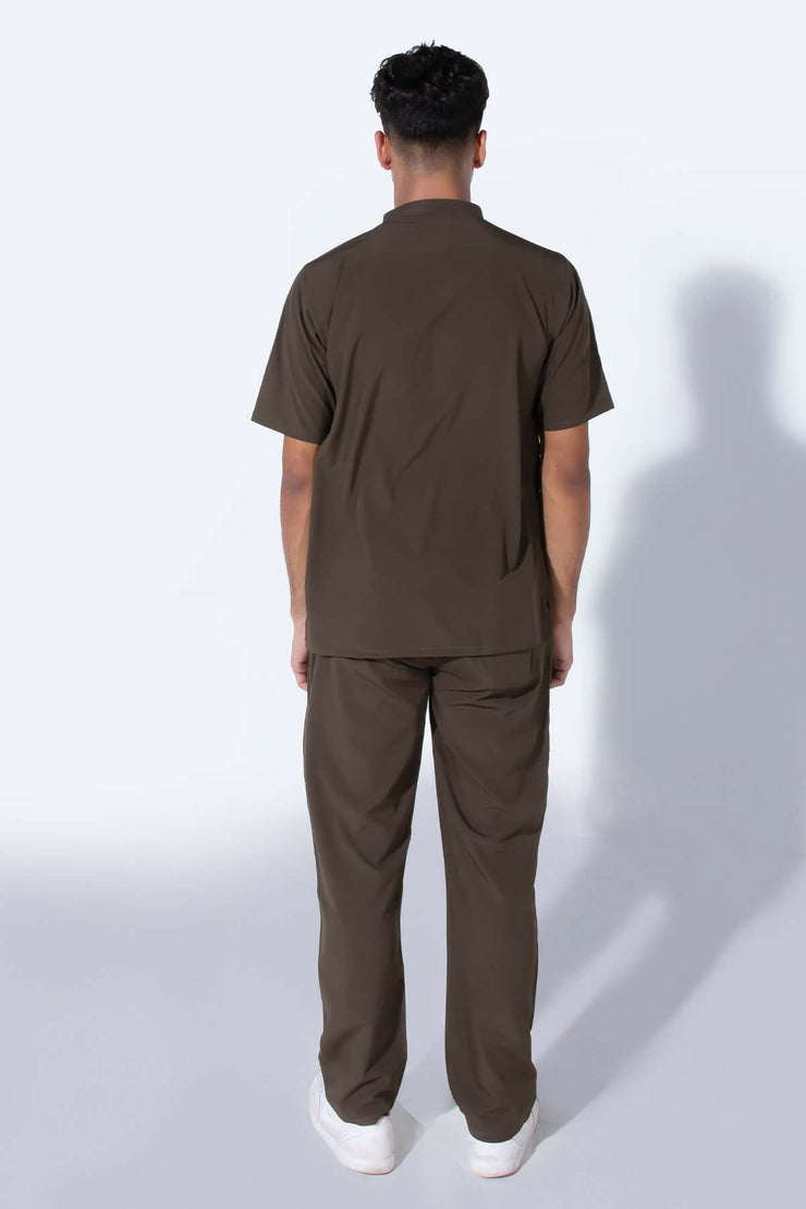 Olive Green | 4-Pocket Mandarin Collar - Scrubs Pk