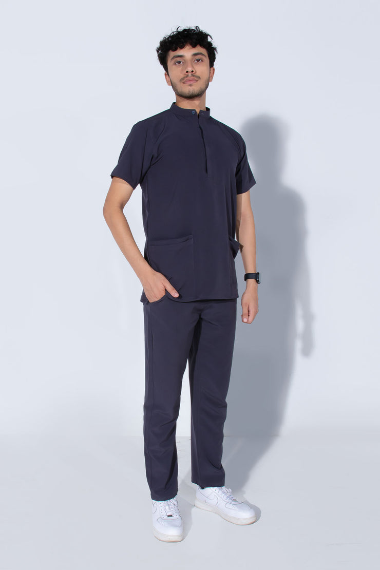 Lead Grey | Mandarin Collar - Scrubs Pk