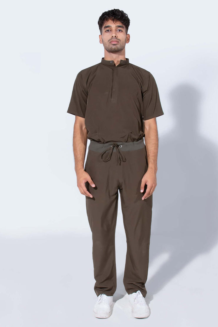 Olive Green | 4-Pocket Mandarin Collar - Scrubs Pk