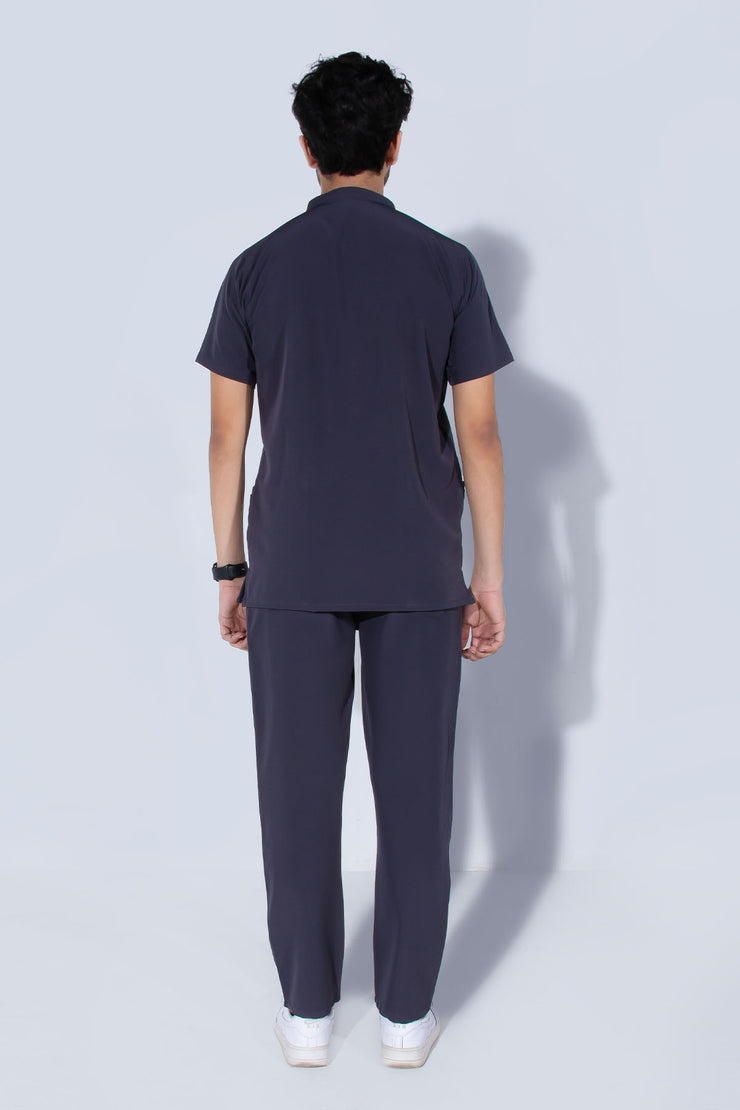 Lead Grey | Mandarin Collar - Scrubs Pk