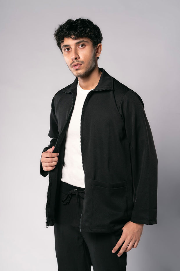 Classic Scrub Jacket Mid Night Black