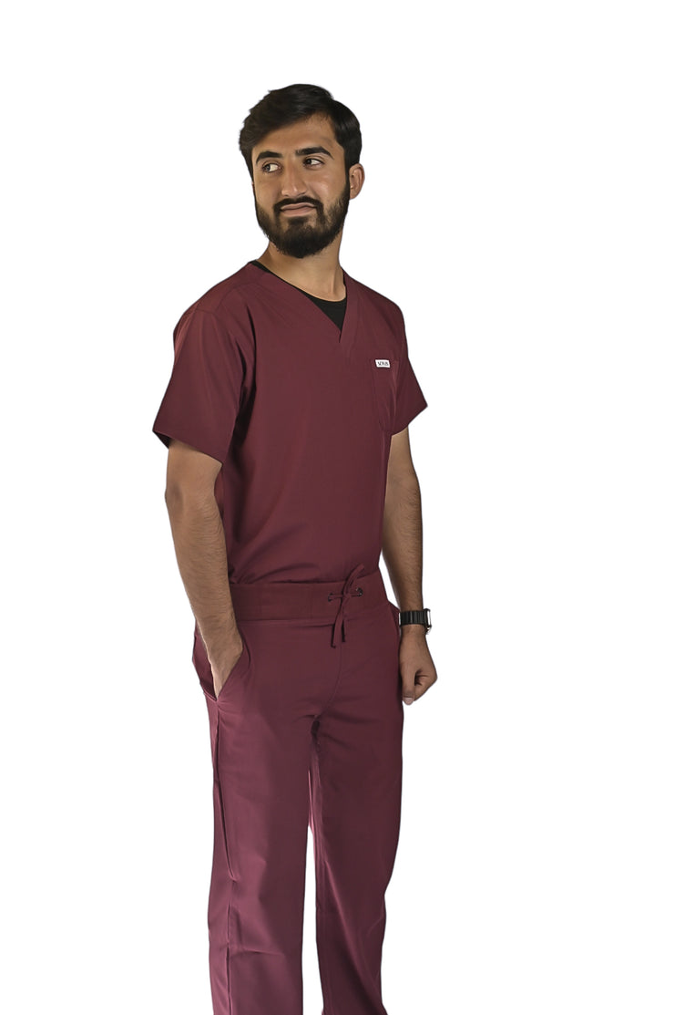 Maroon Men's Scrubs - Scrubs Pk