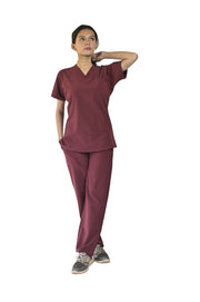 Maroon Women Scrubs - Scrubs Pk