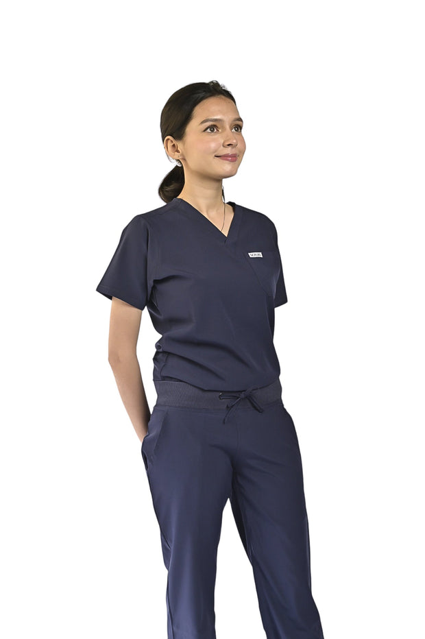 Navy blue Shirt Women Scrubs - Scrubs Pk