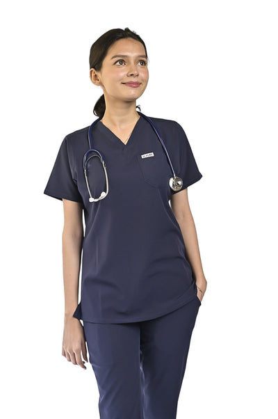 Navy blue Shirt Women Scrubs - Scrubs Pk