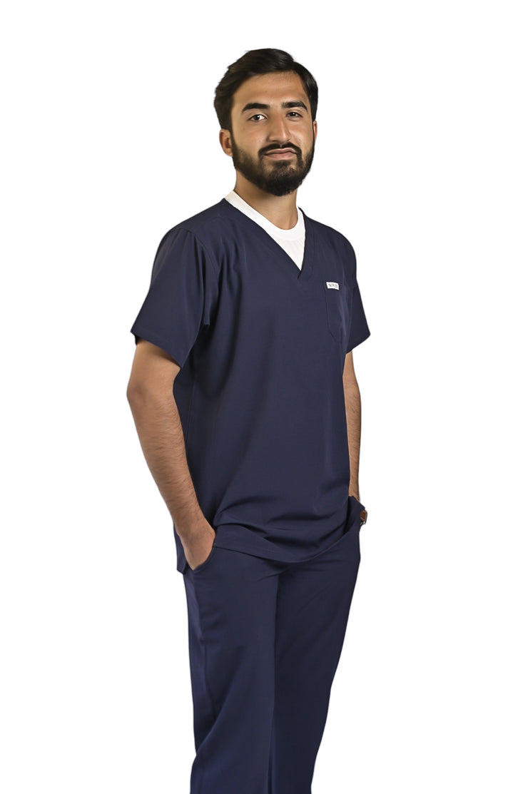 Navy blue Shirt Men Scrubs - Scrubs Pk