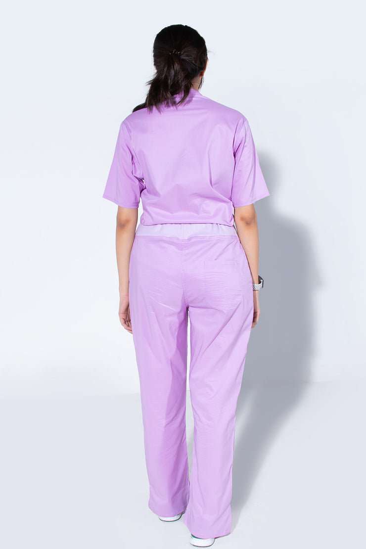 Lavender | Women 4-Pocket Mandarin Collar - Scrubs Pk