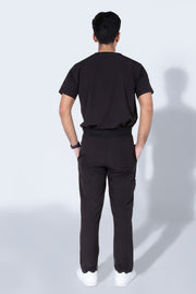 Midnight Black | 4-Pocket Mandarin Collar - Scrubs Pk