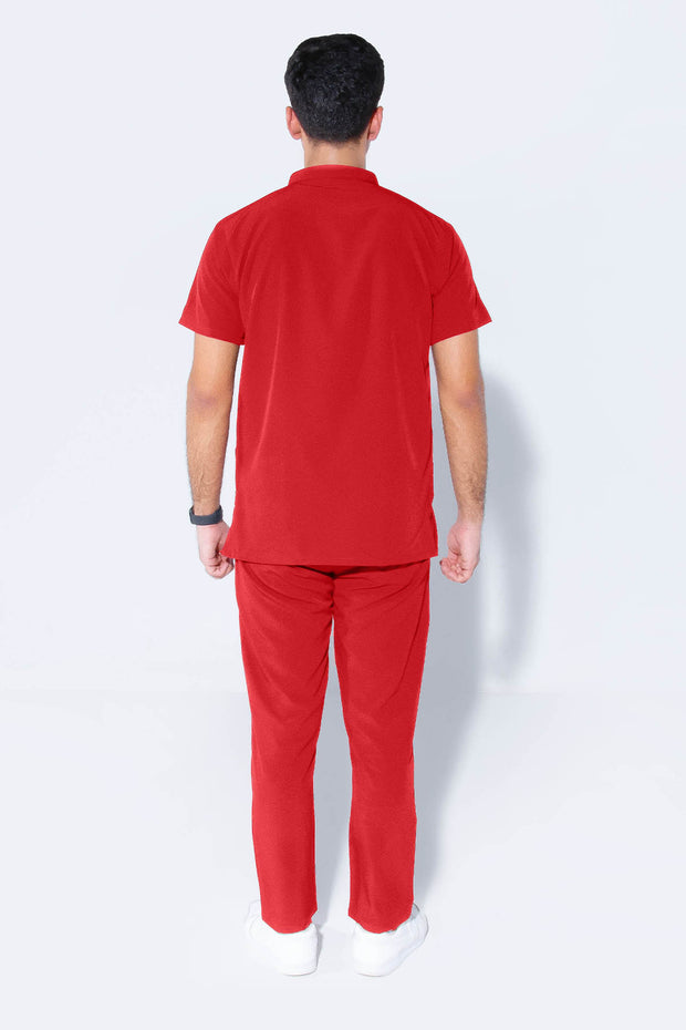 Ferrari Red | Mandarin Collar (Premium)