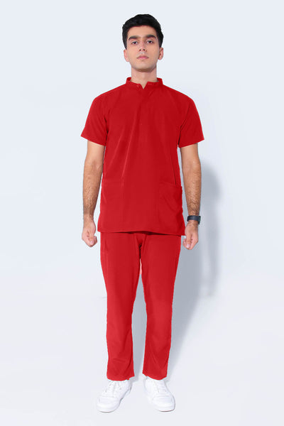 Ferrari Red | Mandarin Collar (Premium)