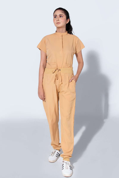 Tan beige | Women Mandarin Collar - Scrubs Pk