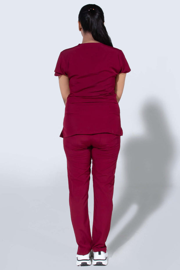 Mulberry Maroon | Women Classic Collar - Scrubs Pk