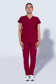 Mulberry Maroon | Women Classic Collar - Scrubs Pk