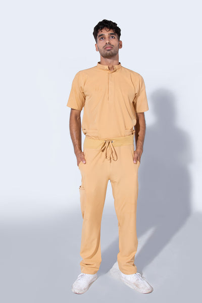 Tan Beige | 4-Pocket Mandarin Collar - Scrubs Pk