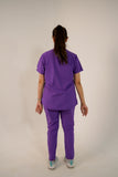 Dark Lavender V-Neck Classic Scrubs – Stylish & Comfortable