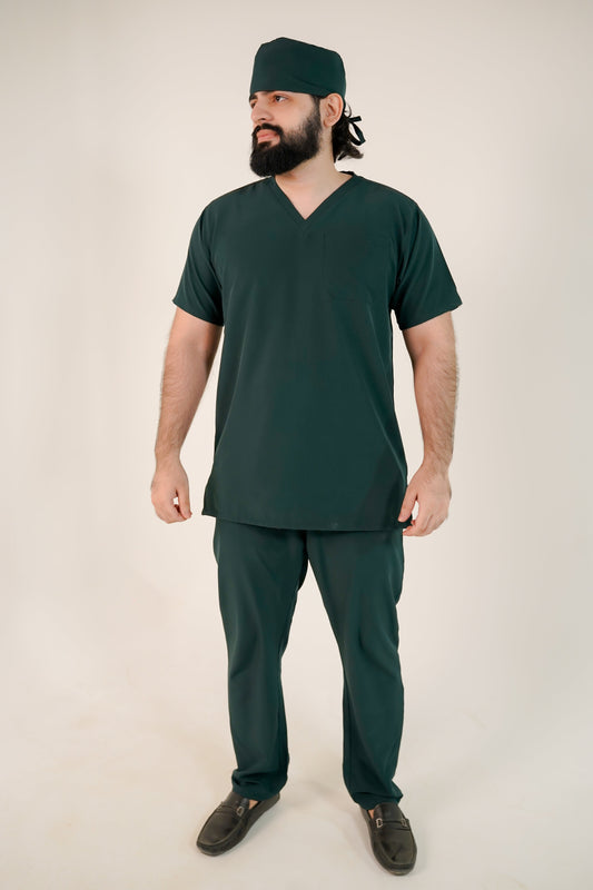 Dark Jungle Green V Neck Classic