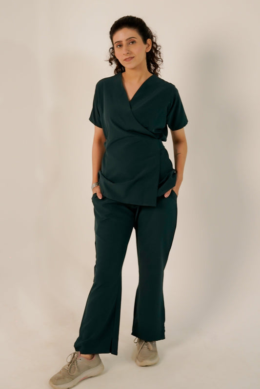 Dark Green Feathersoft™ Paris Scrub Set