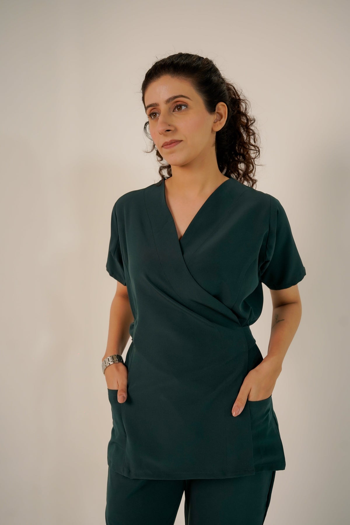 Dark Jungle Green Feathersoft™ Paris Scrub Set