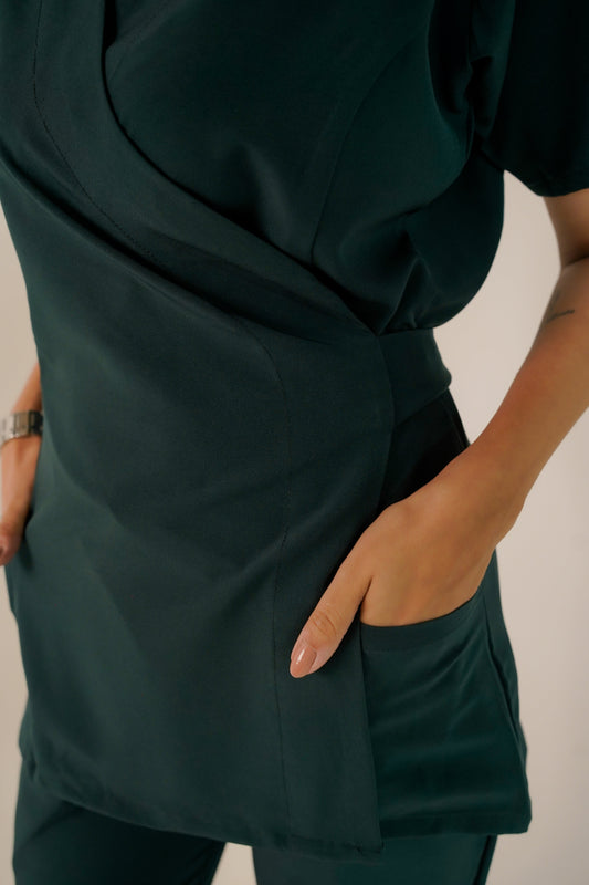 Dark Jungle Green Feathersoft™ Paris Scrub Set