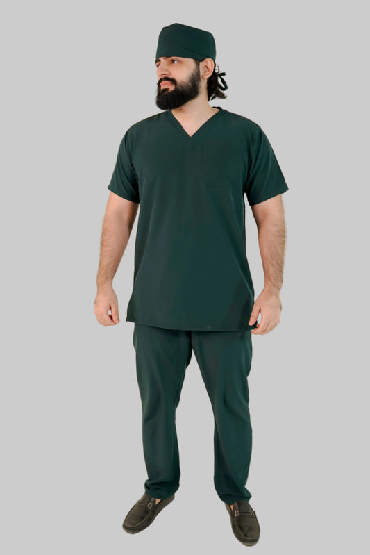 Dark Jungle Green V Neck Classic