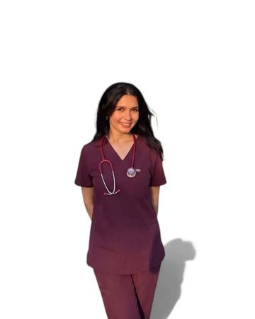 Plum Classic collar Women's Scrub